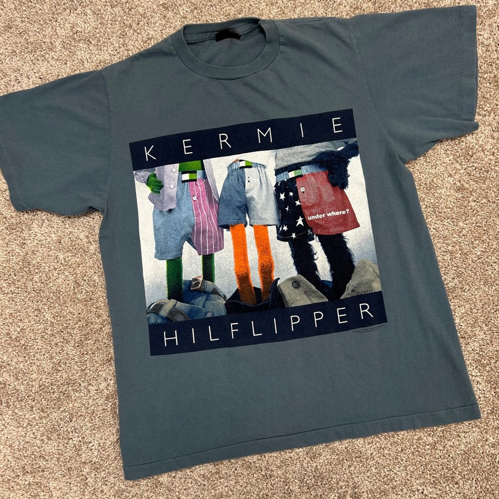 Vintage Kermie Hilflipper Tshirt Size Large USA Made Kermit Gonzo 90s Muppets